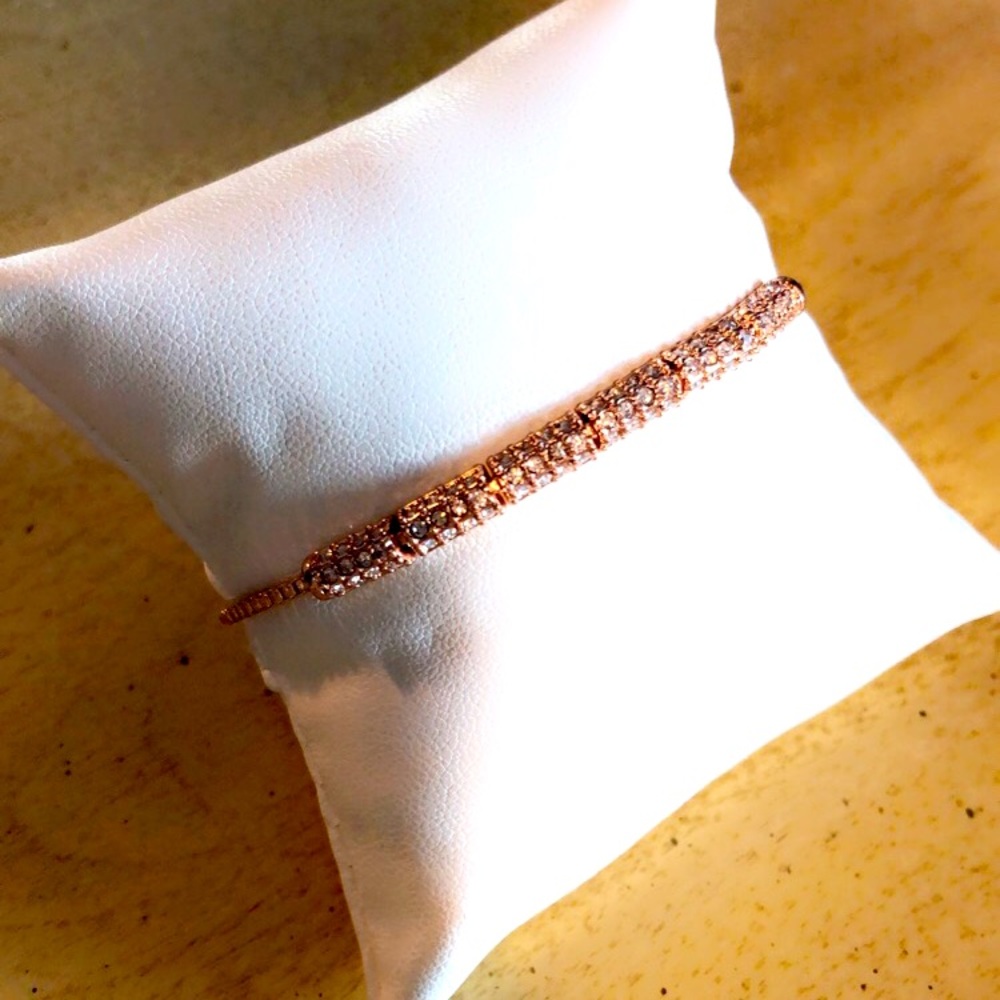 Premier Designs rose gold/Crystal slide bracelet